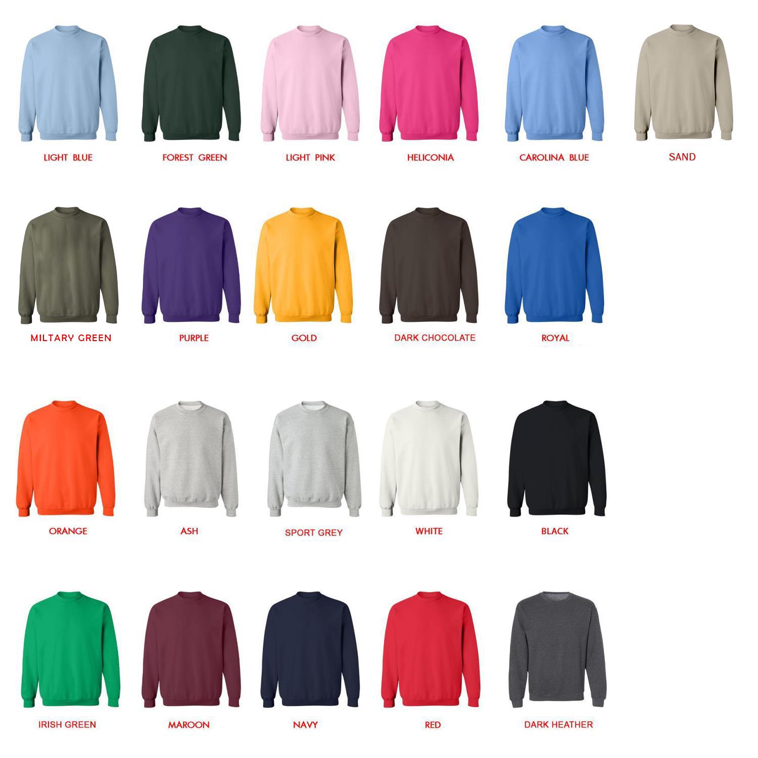 sweatshirt color chart - Kygo Shop